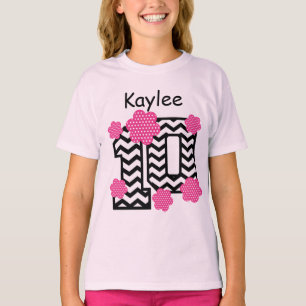 Camiseta 10o Nome feito sob encomenda V02 das bolinhas das