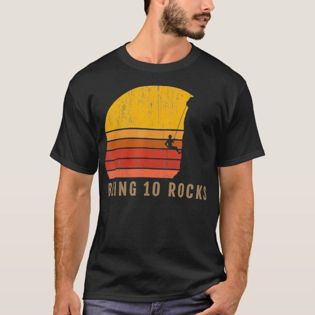 Camiseta 10th Birthday Rock Climbing (Frente)