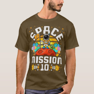 Camiseta 10th Birthday Space Mission 10 Years Old Astronaut