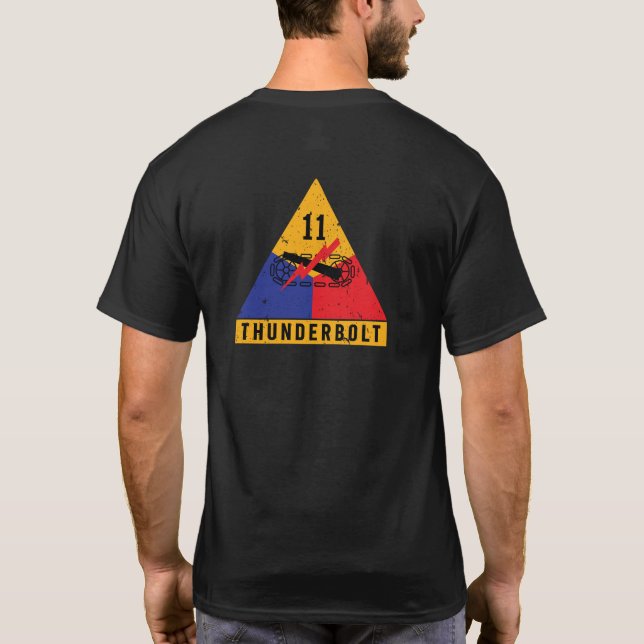 Camiseta 11ª Divisão Blindada "Thunderbolt" Distressed (Verso)