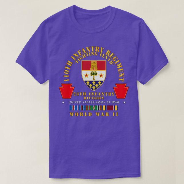 Camiseta 110 Regimento de Infantaria FIghting Décimo DUI 28 (Frente do Design)
