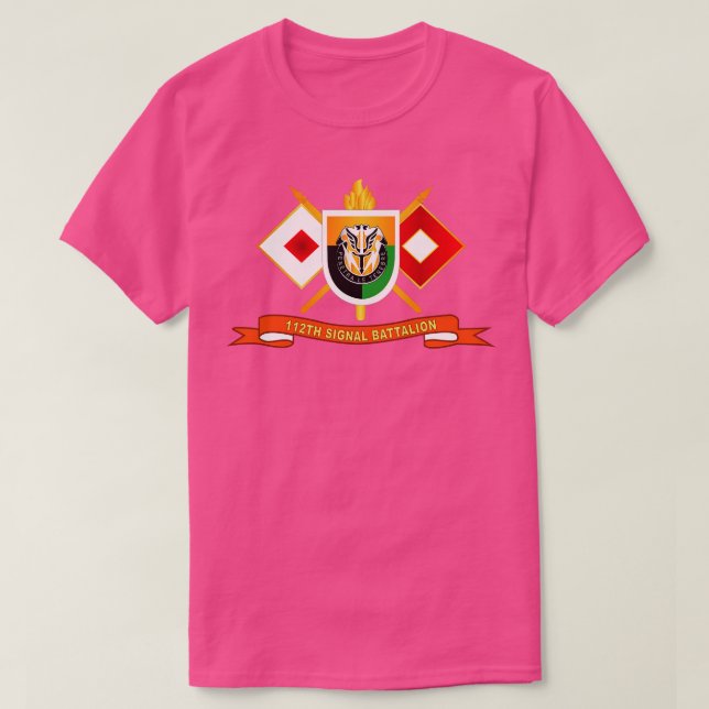 Camiseta 112º Batalhão de Sinal w Sinal Branch Flash w Br (Frente do Design)
