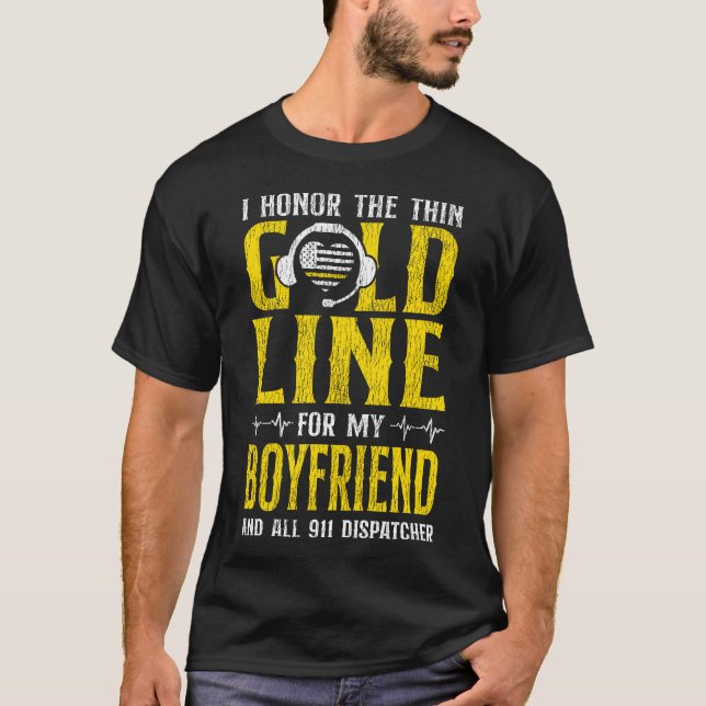 Camiseta 1183 Dispatcher Thin Dourado Line I Honor The Thin (Frente)