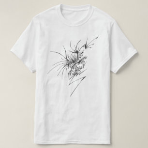 Camiseta 118 Preto e Branco Arte Tribal de Tatuagem Abstrat
