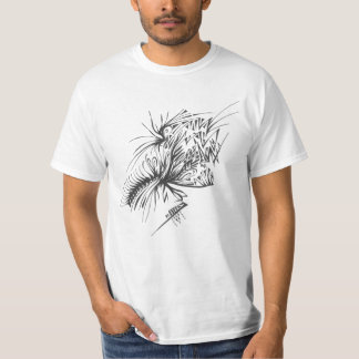 Camiseta 119 Arte de Tatuagem Tribal Abstrata Preto e Branc