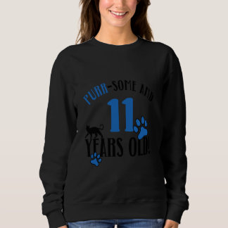 Camiseta 11 Aniversário 11 Anos De Idade Cat Mãe