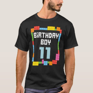 Camiseta 11 aniversário Boy master builder 11 anos