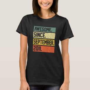 Camiseta 11 Aniversário De 11 Anos De Idade Incrível Desde