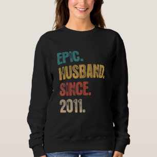 Camiseta 11 Aniversário De Casamento Para O Marido Epic Des