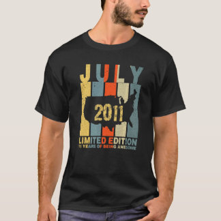 Camiseta 11 Aniversário De Julho De 2011 11 Anos De Incríve