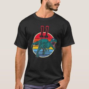 Camiseta 11 Aniversário I Tyrannosaurus Rex T Rex I Família