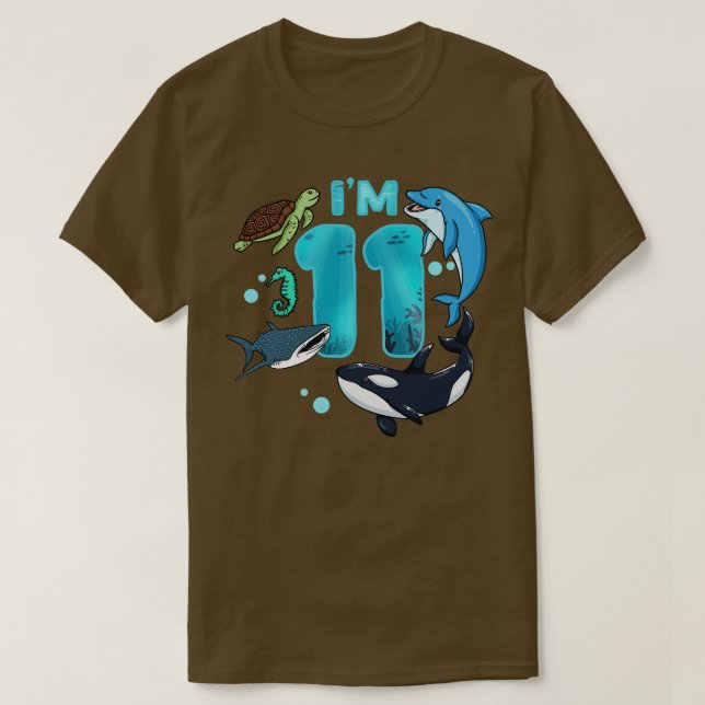 Camiseta 11 Aniversário Sob O Mar (Frente do Design)