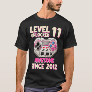Camiseta 11 anos BDay Girl Gamer 11 11 anos Aniversário 20