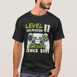 Camiseta 11 anos BDay Son Boy Gamer 11 de 11 anos Bi