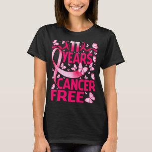 Camiseta 11 anos Borboleta Sobrevivente Sem Cancer Materno