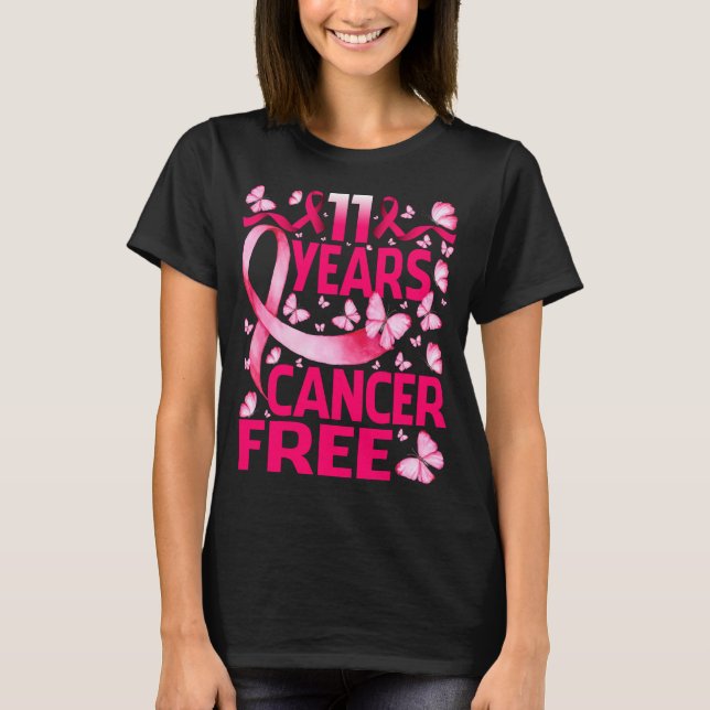 Camiseta 11 anos Borboleta Sobrevivente Sem Cancer Materno (Frente)