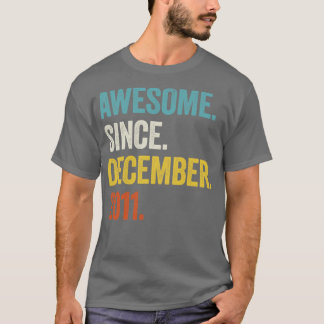 Camiseta 11 Anos De Idade Incrível Desde Dezembro De 2011 N