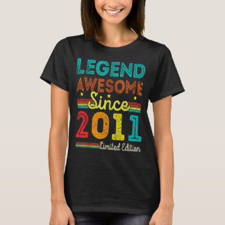 Camiseta 11 anos de idade Vintage Legend Incrível desde 201