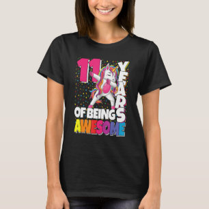 Camiseta 11 Anos De Ser Um 11 Incrível Aniversário Cute Dab