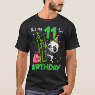 Camiseta 11 Anos Festa de aniversário Panda Correspondente
