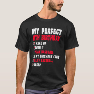 Camiseta 11 anos, meu 11 perfeito aniversário de beisebol 1