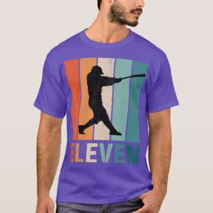 Camiseta 11 Birthday Baseball Grande Número Onze 11 Anos O
