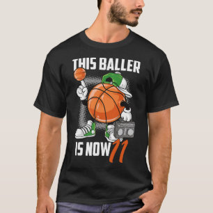 Camiseta 11 Birthday Bysketbyll Player Divertido 11 Anos K