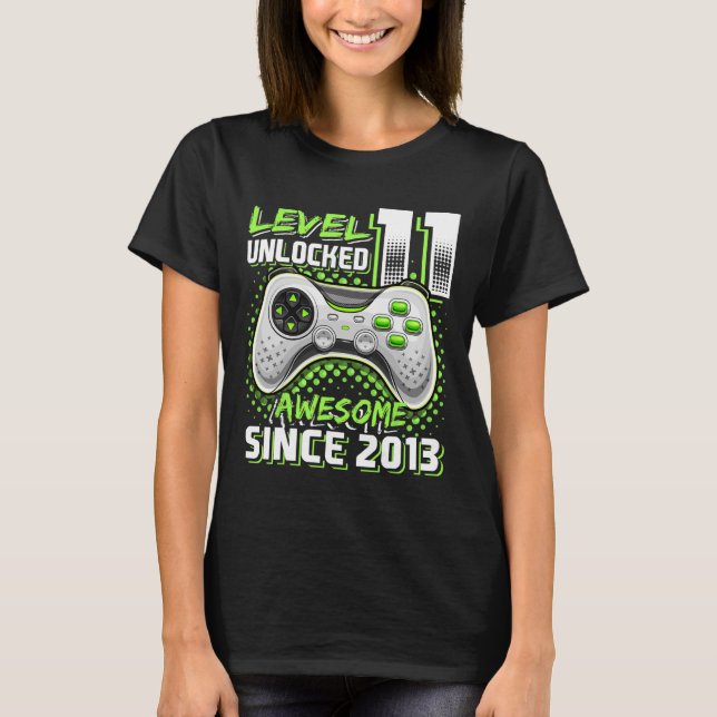 Camiseta 11 Birthday Gamer De 11 Anos Engraçado Garoto Ele (Frente)