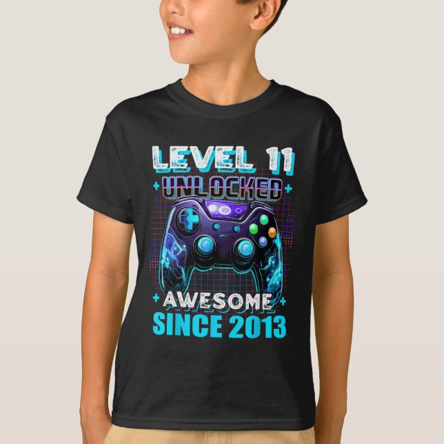 Camiseta 11 Birthday Gamer De 11 Anos Engraçado Garoto Ele (Frente)