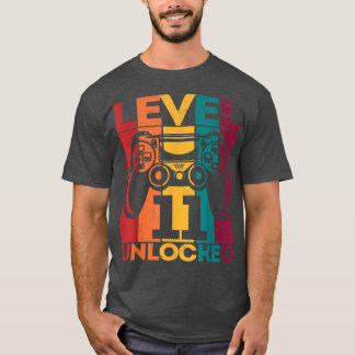 Camiseta 11 Birthday Gamer Nível 11 Jogo de Vídeo Desbloque