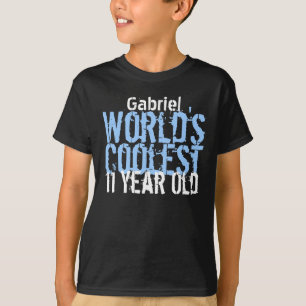 Camiseta 11 Birthday Gift World's Fresco 11 Anos
