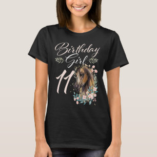 Camiseta 11 Birthday Girl Horse 11 Anos