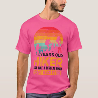 Camiseta 11 Birthday Hiker Mountain, 11 anos de idade, cami