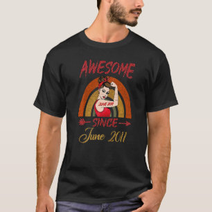 Camiseta 11 Birthday Queen Incrível Desde junho de 2011 Rai