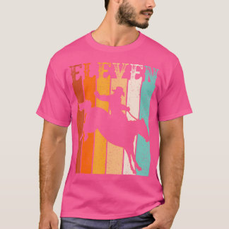 Camiseta 11 Birthday Rodeo Cavalo de 11 Anos