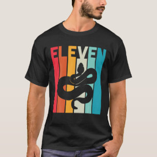 Camiseta 11 Birthday Vintage Cobra Pet Réptil 11 Y