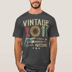 Camiseta 11 Birthday Womens Mens Vintage Incrível 2011 Gui