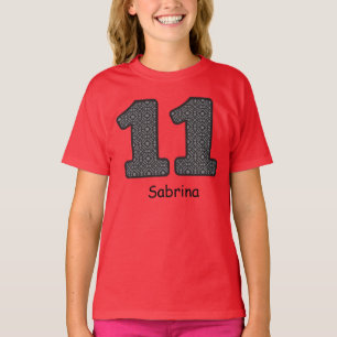 Camiseta 11 Birthday XADREZ Nome Personalizado V22