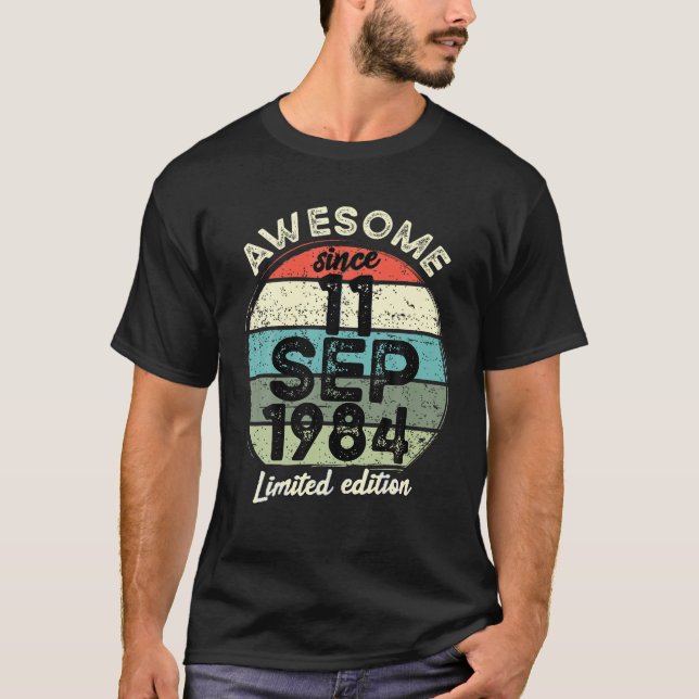 Camiseta 11 de setembro de 1984 aniversário de 40 anos de 4 (Frente)