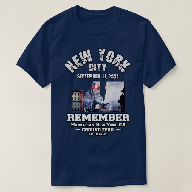 Camiseta 11 de setembro Lembre-se (Frente do Design)