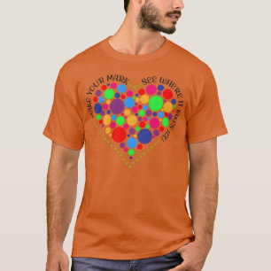 Camiseta 11 Dot Heart Faça Sua Marca v5 amigo