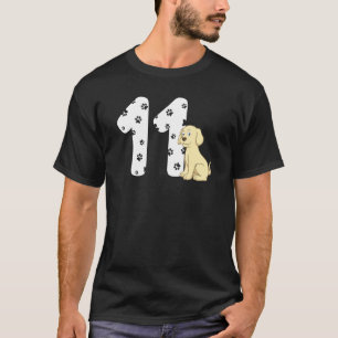 Camiseta 11 Festa de aniversário Bolo Labrador Puppy Dog Pr