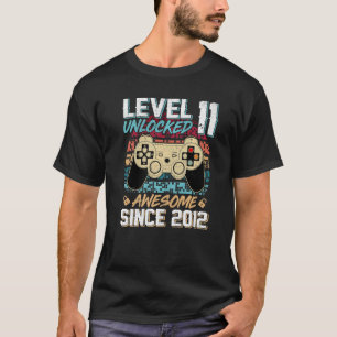 Camiseta 11 Year Old Boy Level 10 Unlocked Awesome 2011 11t
