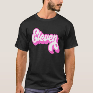 Camiseta 11rua Aniversário Retro Vintage Hot Pink Girl Elf