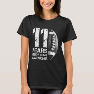 Camiseta 11th Birthday Retro American Football 11 Years Old