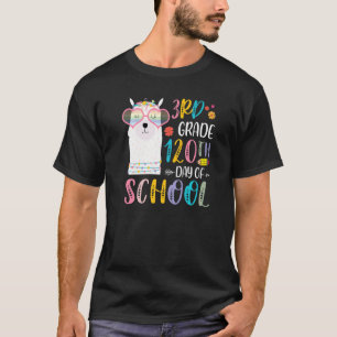 Camiseta 120º dia de Escola Sem Problema Lhama Professor 12