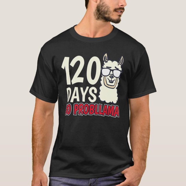 Camiseta 120 dias de Professora do Primeiro Grau da Escola (Frente)