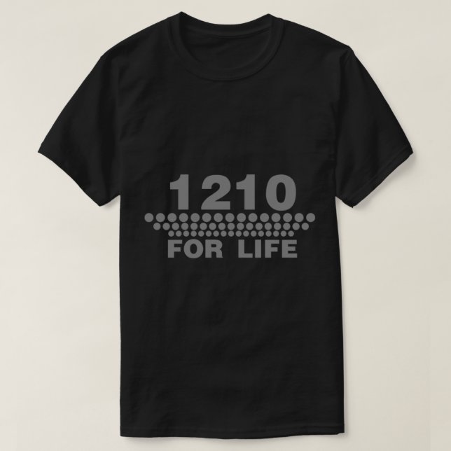 Camiseta 1210 For Life - Technics Turntable Vinyl Essential (Frente do Design)