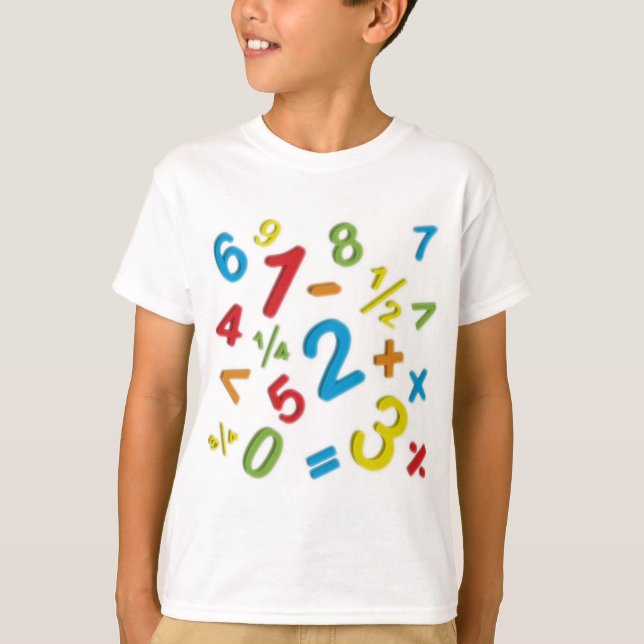 Camiseta 123 números Matemática (Frente)