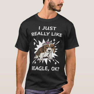 Camiseta 125 Eu realmente gosto muito de Beagle
